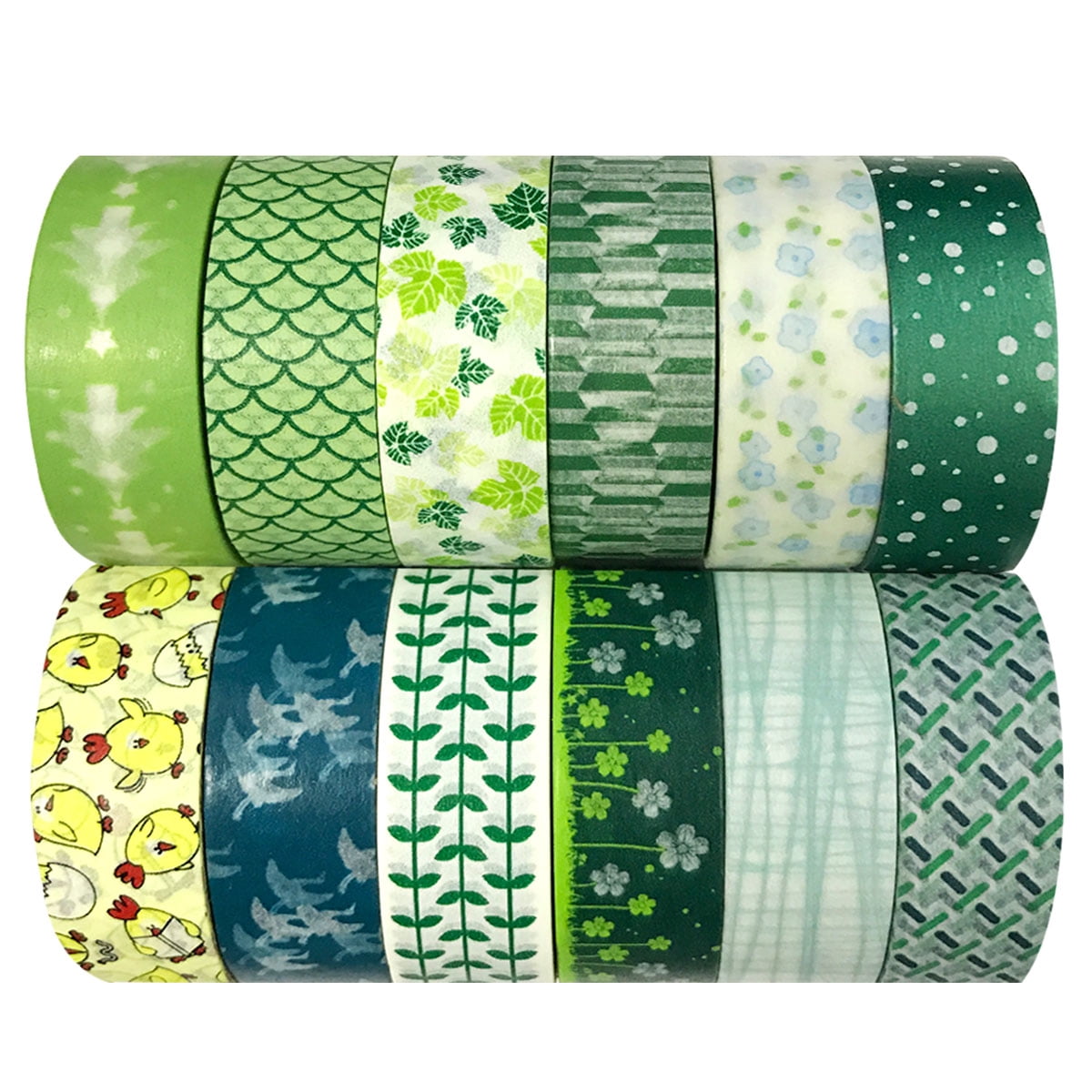 Wrapables® WPSET72 Washi Masking Tape Collection (Set of 12)