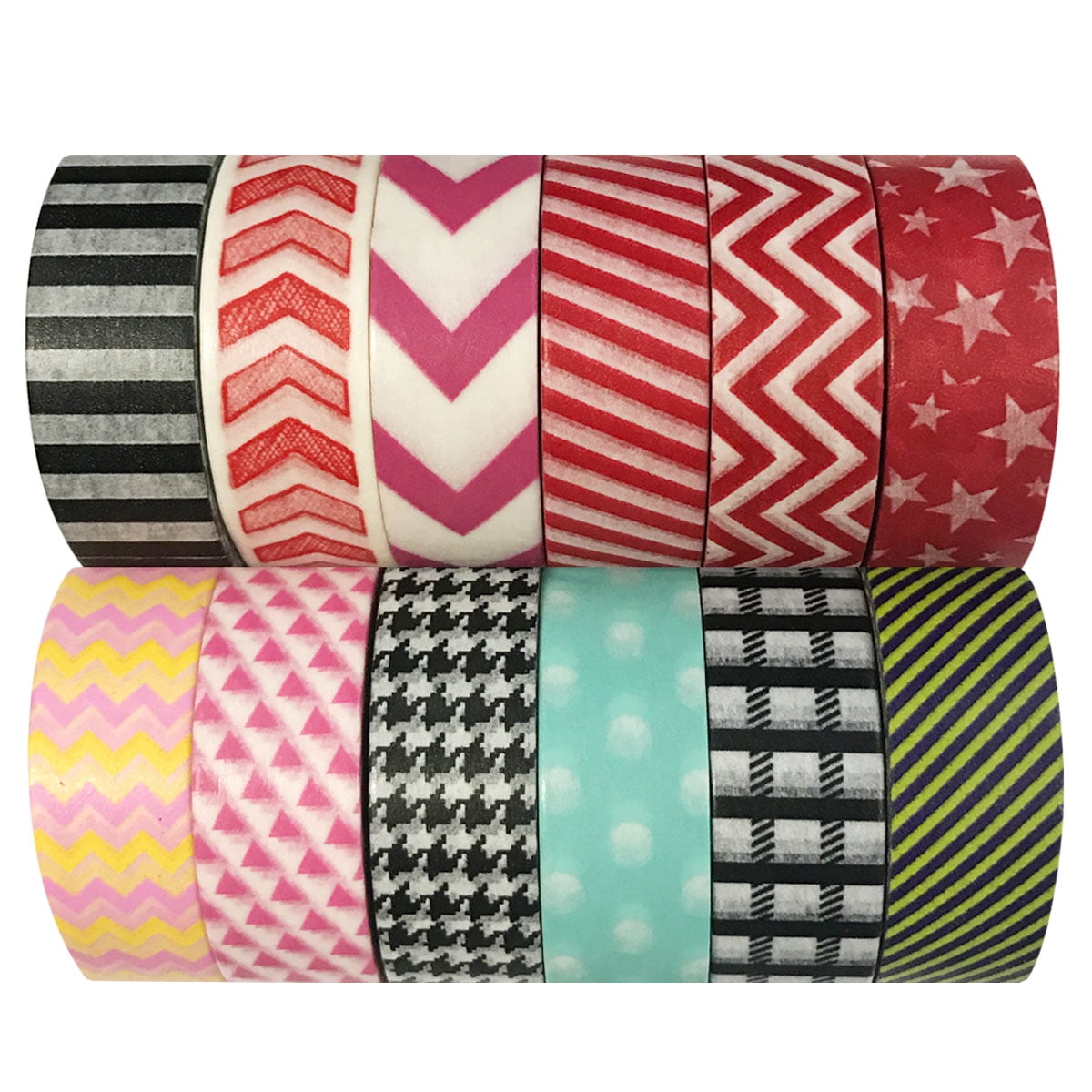 Wrapables® WPSET73 Washi Masking Tape Collection (Set of 12)