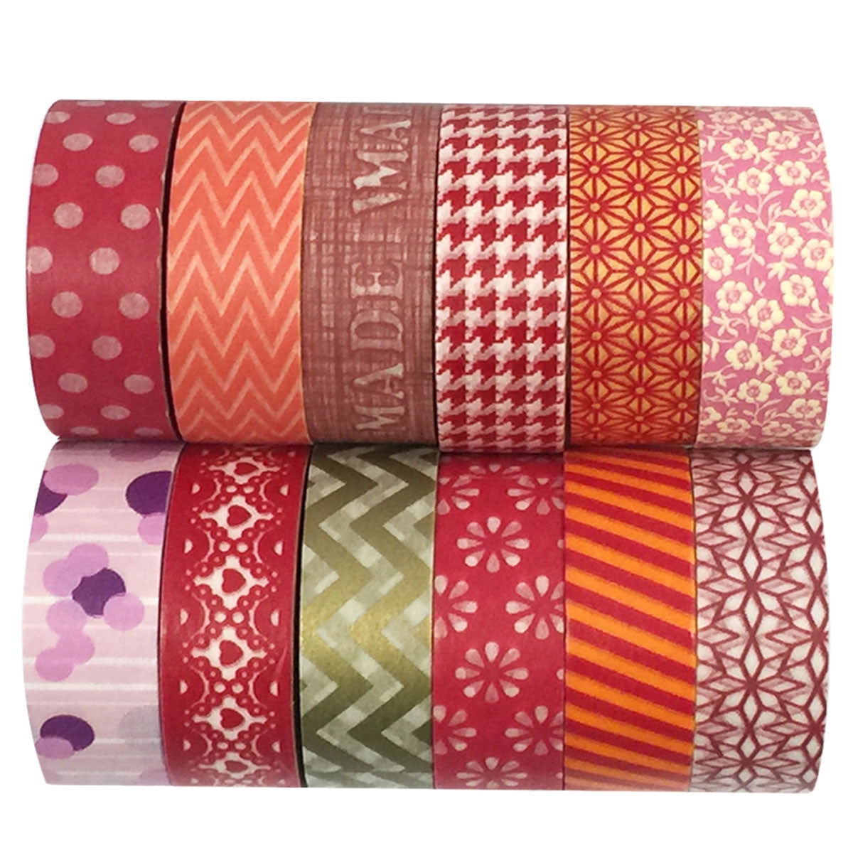 Wrapables Washi Tapes Decorative Masking Tapes, Set of 12, ADSET08