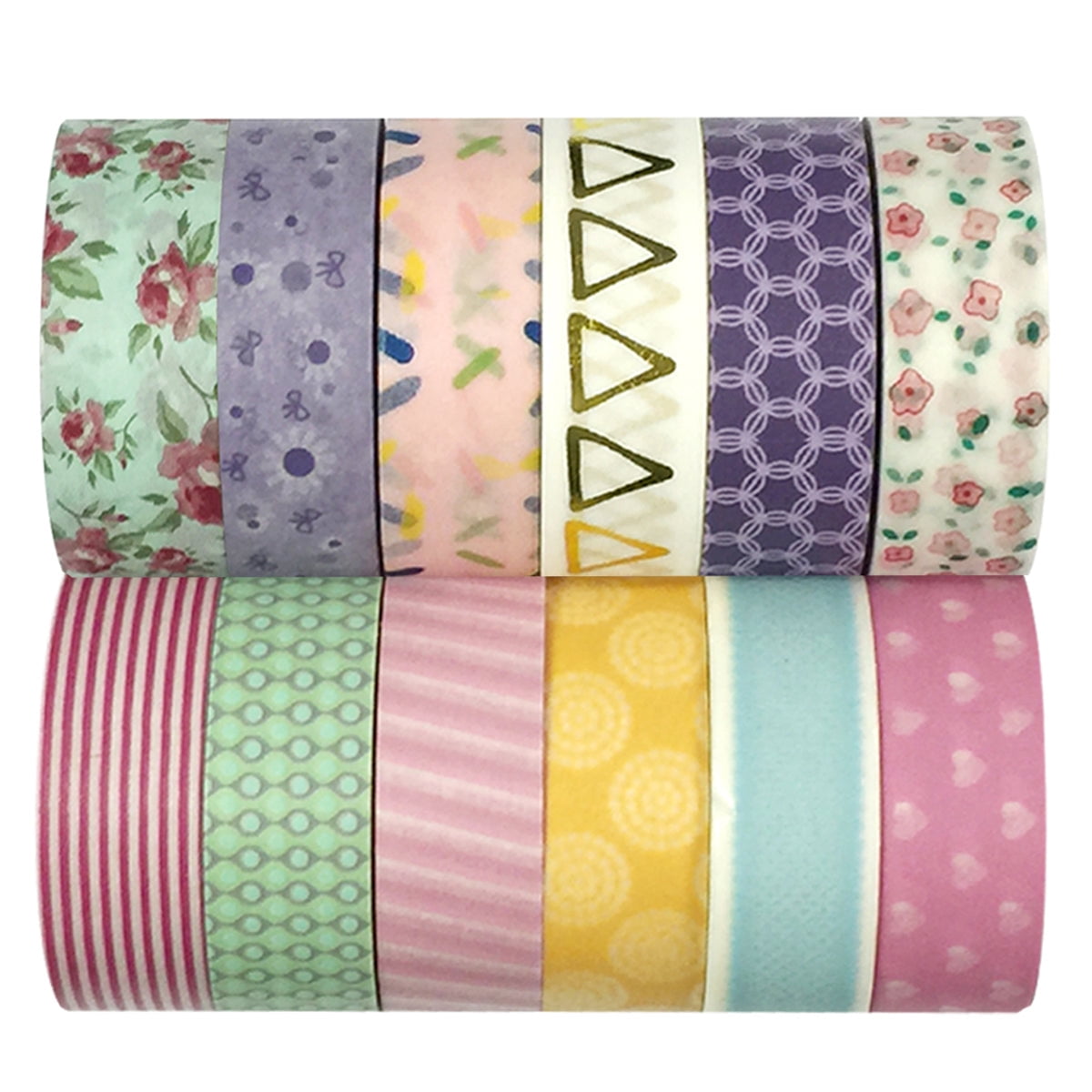 Wrapables Washi Tapes Decorative Masking Tapes, Set of 12, ADSET18