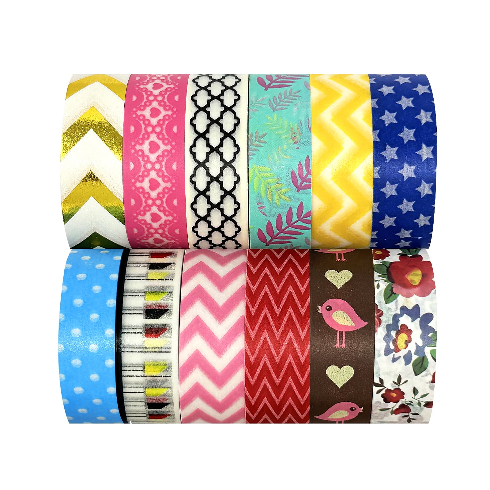 Wrapables Washi Tapes Decorative Masking Tapes, Set of 12, ADSET20