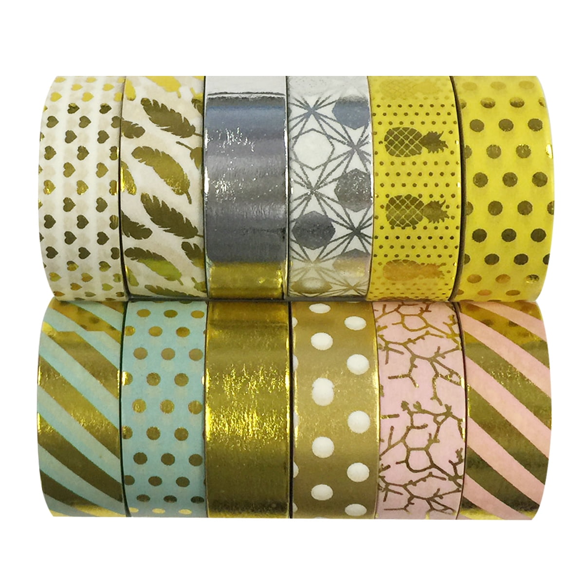 Wrapables® Washi Tapes Decorative Masking Tapes, Set of 12, ADSET59