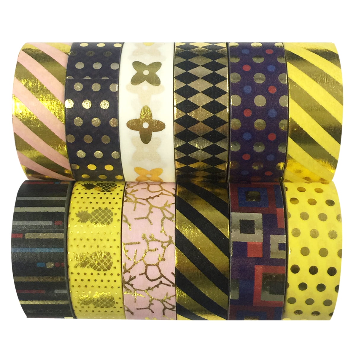 Wrapables® Washi Tapes Decorative Masking Tapes, Set of 12, ADSET66