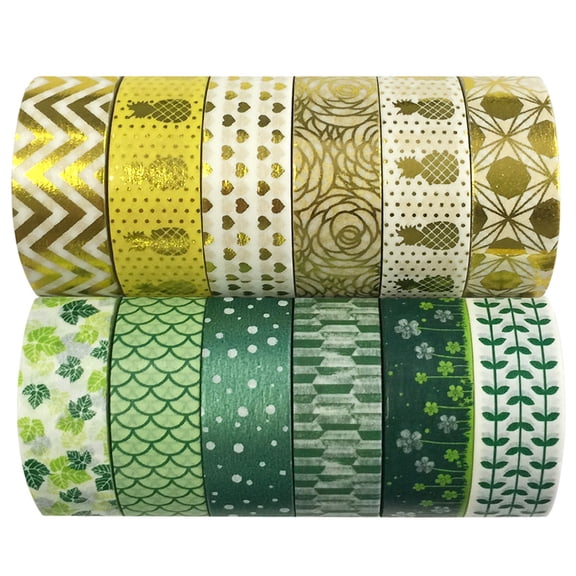 Wrapables® Washi Tapes Decorative Masking Tapes, Set of 12, ADSET69