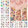thumbnail image 1 of Wrapables Waterproof Glitter Temporary Tattoos, Birthday Party Favors and Supplies, Goodie Bag Fillers, 12 Sheets Unicorns, 1 of 5