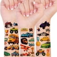 thumbnail image 1 of Wrapables Waterproof Temporary Tattoos for Children, 20 Sheets, Vehicles, 1 of 5