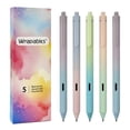 thumbnail image 1 of Wrapables Whisper Fusion Silent Retractable Gel Pen Set (5 Pack), 0.5mm Fine Point Black Ink, 1 of 6