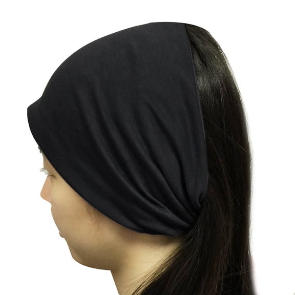Wrapables® Wide Fabric Headband, Onyx