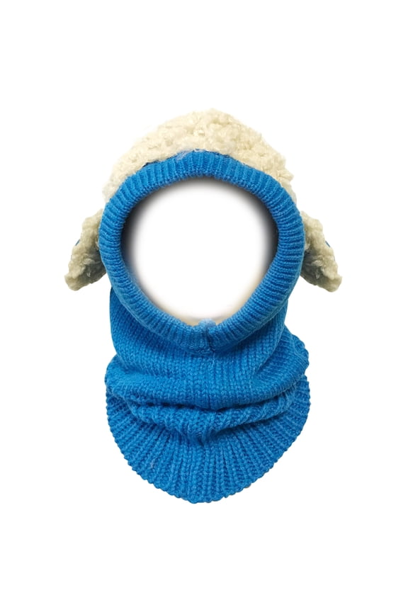 ® Winter Warm Knitted Animal Ears Earflap Hood Hat for Baby and Toddlers, Blue