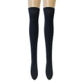 thumbnail image 1 of Wrapables® Women's Cable Knit Knee High Boot Socks, Black, 1 of 3