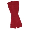 thumbnail image 1 of Wrapables Women's Cable Knit Leg Warmers, Burgundy, 1 of 4