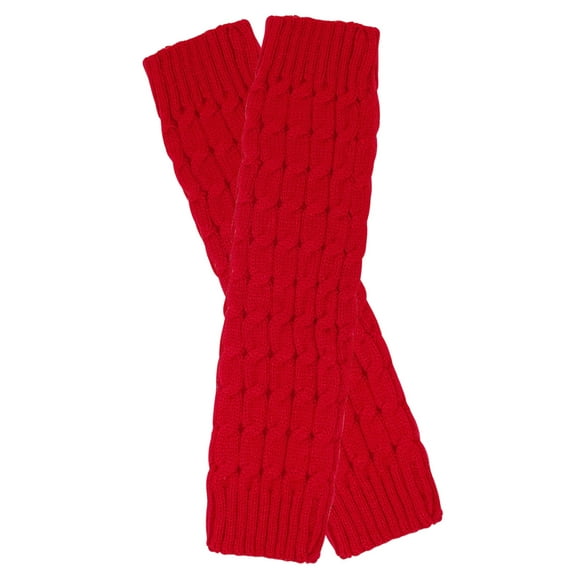 Wrapables Women's Cable Knit Leg Warmers, Red