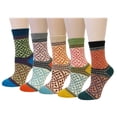 thumbnail image 1 of Wrapables® Women's Thick Winter Warm Wool Socks (Set of 5), Directions, 1 of 6