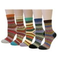 thumbnail image 1 of Wrapables® Women's Thick Winter Warm Wool Socks (Set of 5), Nordic, 1 of 6