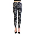 thumbnail image 1 of Wrapables® Women’s Ultra-Soft and Stretchy Printed Leggings for Activewear and Workout, Black Roses, 1 of 3