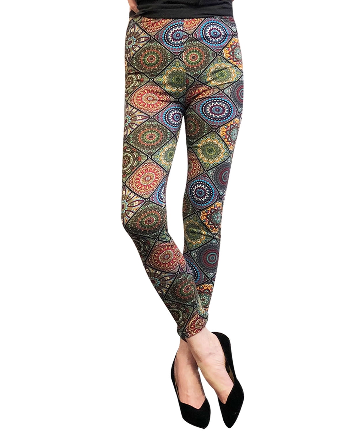 Wrapables Women's Ultra-Soft and Stretchy Printed Leggings for Activew