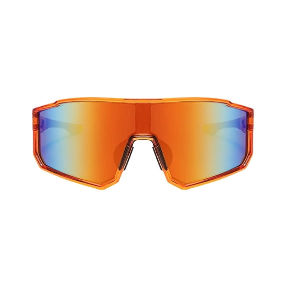 Wraparound Sports Eyewear Polarized Cycling Sunglasses Lightweight Riding Goggles For Cycling Running Driving Outdoor Sports Daily Wear Accessory(Orange-14.4cm)