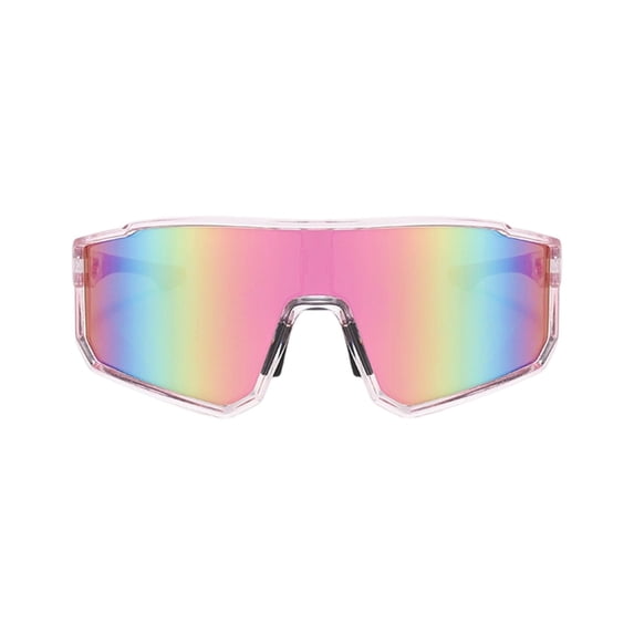 Wraparound Sports Eyewear Polarized Cycling Sunglasses Lightweight Riding Goggles For Cycling Running Driving Outdoor Sports Daily Wear Accessory(Pink-14.4cm)