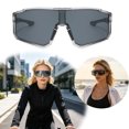 thumbnail image 1 of Wraparound Sports Sunglasses, Lightweight UV Protection Cycling Glasses, Windproof Shield Sunglasses for Cycling Running Driving Fishing Outdoor Sports for Men Women,Grey, 1 of 5