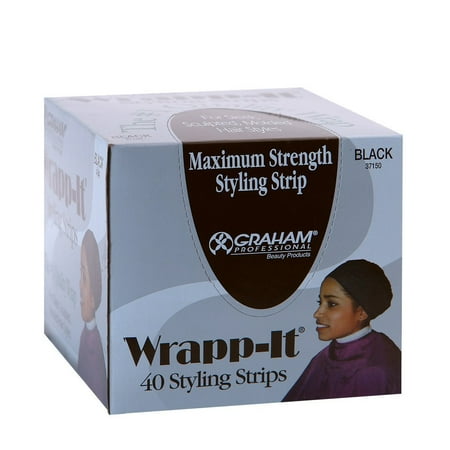 Wrapp-It Styling Strips For Natural Hair Wrap And Molded Styles By Graham Beauty (40 Strips)