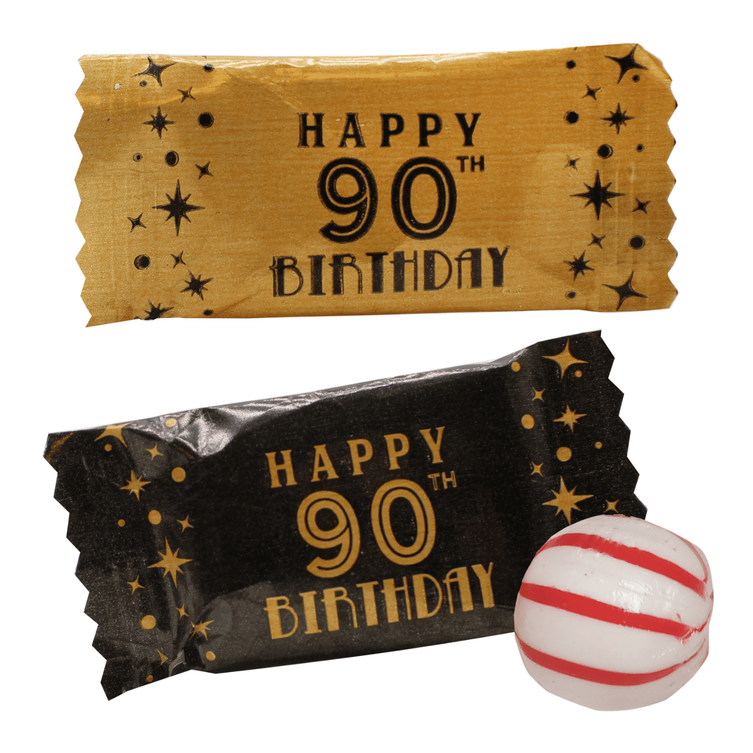 Wrapped 90th Birthday Peppermint Balls For Parties-100 Count-Happy Birthday Hard Candy-Perfect for The Big Milestone Celebration