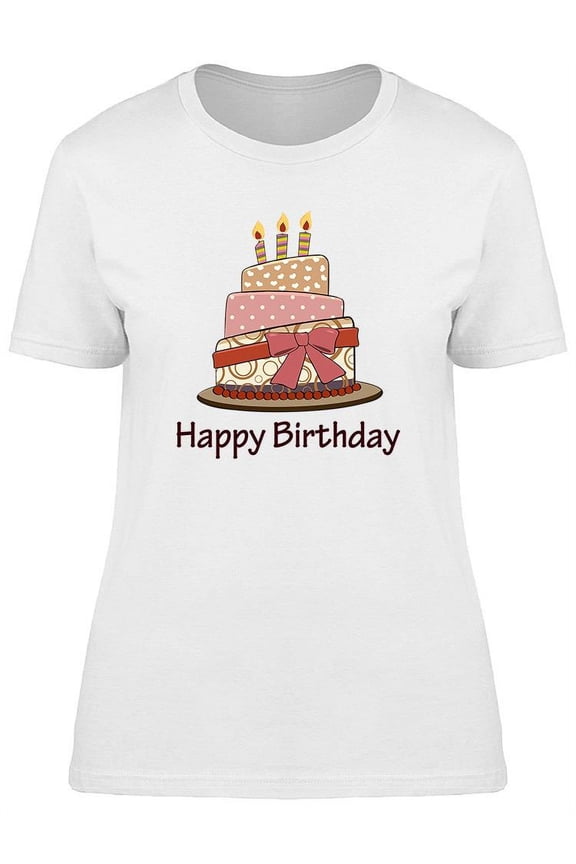 Wrapped Birthday Cake T-Shirt Women -Image by Shutterstock, Female 3X-Large