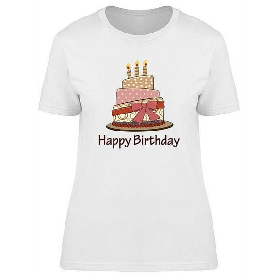 Wrapped Birthday Cake T-Shirt Women -Image by Shutterstock, Female Small