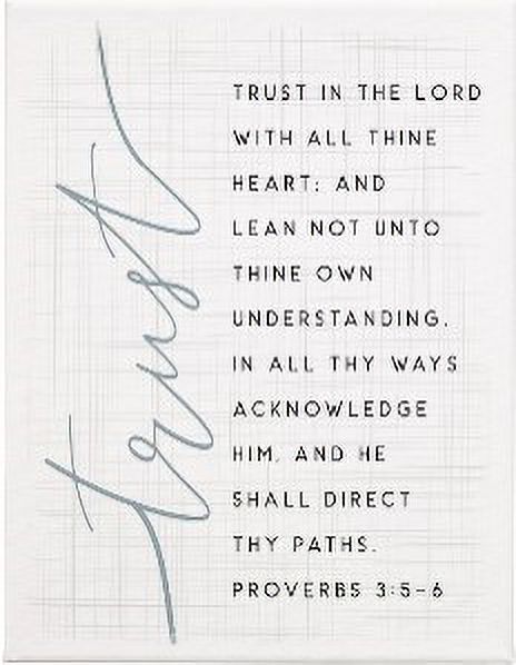 Sincere Surroundings 359500 Wrapped Canvas - Trust In The Lord - 12 x 9 in.