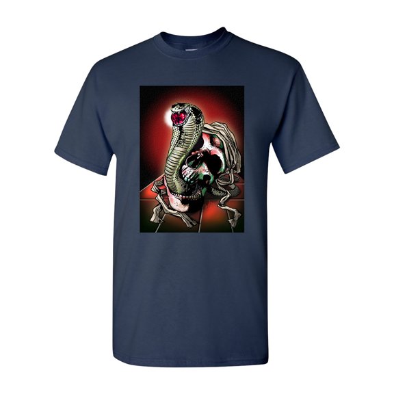 Wrapped Skull Snake Cobra Tanya Ramsey Artworks Art DT Adult T-Shirt Tee