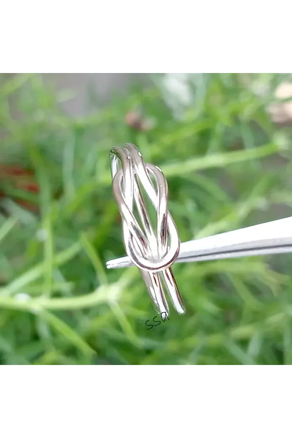 Wrapped Wire Ring 925 Sterling Silver Twisted Wrtap Wire Ring