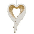 thumbnail image 1 of Wrapped in Angel's Wings Heart Gilded Gold 4 x 6.5 Inch Porcelain Holiday Tree Ornament, 1 of 2