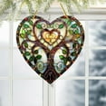 thumbnail image 1 of Wrapped in Tree of Life Solar Suncatcher Heart Pendant — Nature-Inspired Wall Decoration, Positive Energy Gift, Indoor & Outdoor Home Decor, 1 of 5