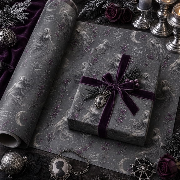 30-Inch Wide Wrapping Paper Watercolor Tartan Nutcracker Christmas Gift ...