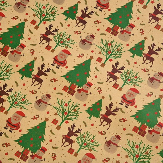 Wrapping Paper Bundle, Kraft Christmas Wrapping Paper
