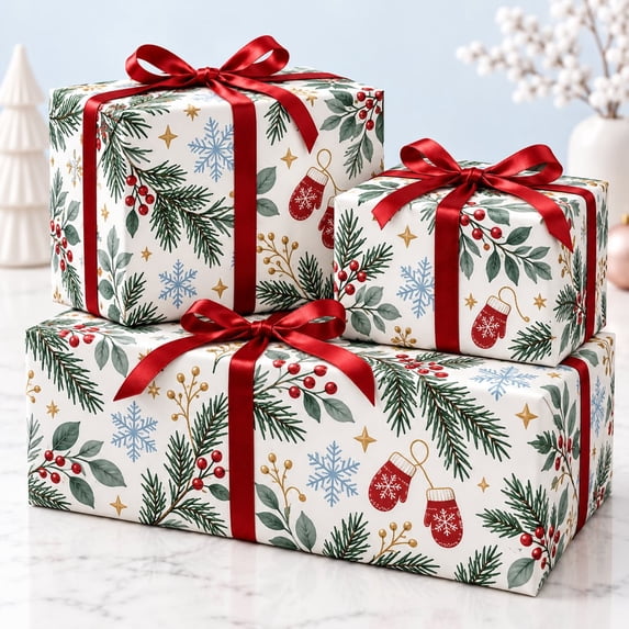 Wrapping Paper Candy Cane Christmas Pattern Paper for Gift Wrapping ...