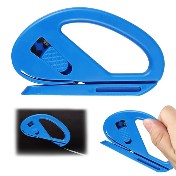 Wrapping Paper Cutter Slider, Gift Wrap Cutter, Wrapping Paper Scissors, Cutter Slider Tool for Thanksgiving Birthday Crafting Wrapping Paper(1Pcs, Blue)