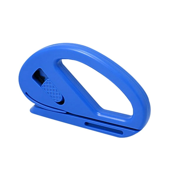 Wrapping Paper Cutter, Sliding Gift Wrap Cutting Tool, Ambidextrous Blades For Left/Right Handed Users, Versatile Cutting For Various Roll Sizes Shapes, Portable Safe Easy To Use One Size Blue