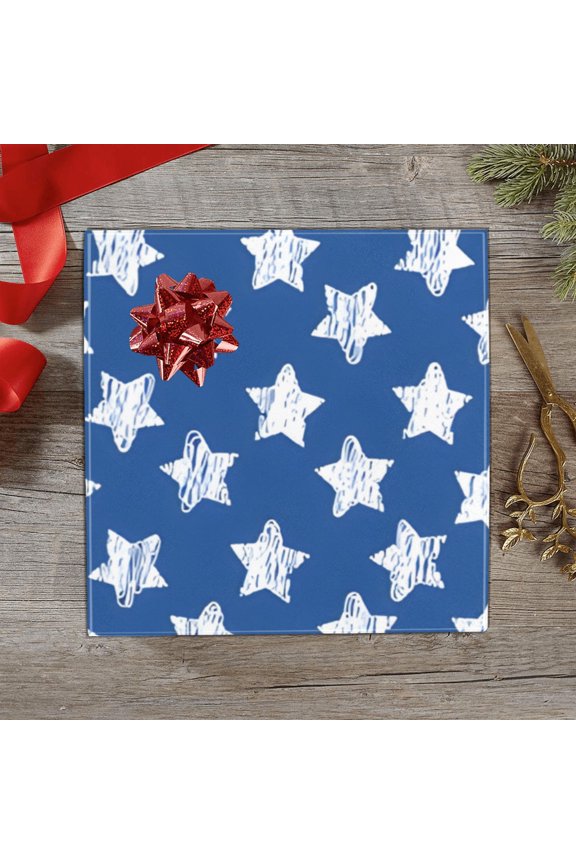 Wrapping Paper Gift Wrap – Blue Stars – 1, 2 or 3 Rolls - 58 x 23 (1 Roll)