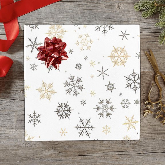 Wrapping Paper Gift Wrap – Gold Snowflake – 1, 2 or 3 Rolls - 58 x 23 (1 Roll)