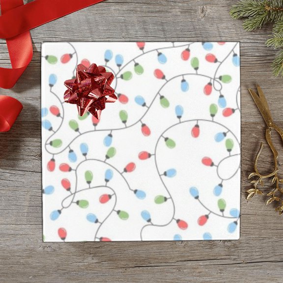 Wrapping Paper Gift Wrap – Holiday Lights – 1, 2 or 3 Rolls (1 Roll)