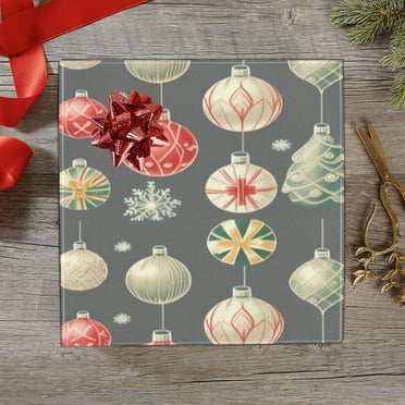 Wrapping Paper Gift Wrap - Holiday Ornaments - 1, 2, 3, 4 or 5 Rolls (1 Roll)