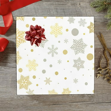 Wrapping Paper Gift Wrap – Stars and Flakes – 1, 2 or 3 Rolls - 58 x 23 (1 Roll)