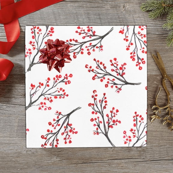 Wrapping Paper Gift Wrap – Watercolor Branches – 1, 2 or 3 Rolls - 58 x 23 (2 Rolls)
