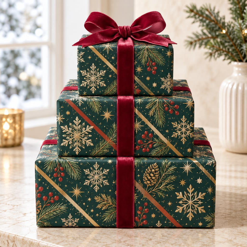 Wrapping Paper Green Tartan Plaid Paper Gift Wrap for Christmas ...