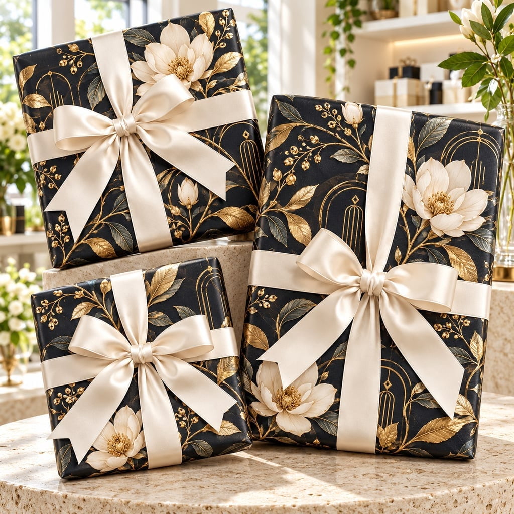 Wrapping Paper Ivory Floral Paper Gift Wrap for Elegant Occasions ...