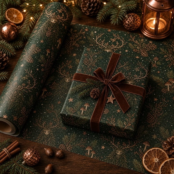 Wrapping Paper Leshy Woodland Christmas Paper Gift Wrap for Holiday Gifts