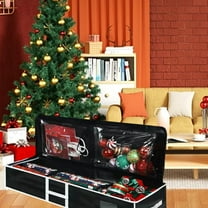 Wrapping Paper Organizer Storage for Christmas Gifts Wrapping Paper (6 Colors) Underbed Storage Container with Interior Pockets, Fits 24 Rolls