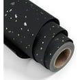 thumbnail image 1 of Wrapping Paper Roll - 17in x 16.5Ft - Luxury Thick Black Gold Foil Flakes Marvelous Satin Texture Matte Gift Wrap Paper for Birthdays, Anniversaries, Christmas, Father's Day, 1 of 8