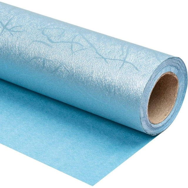 Wrapping Paper Roll Basic Texture Light Blue Design for Birthday