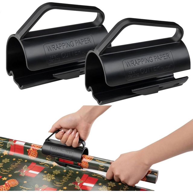 Wrapping Paper Roll Cutter, 2Pcs Wrapping Paper Cutter Tool with Handle